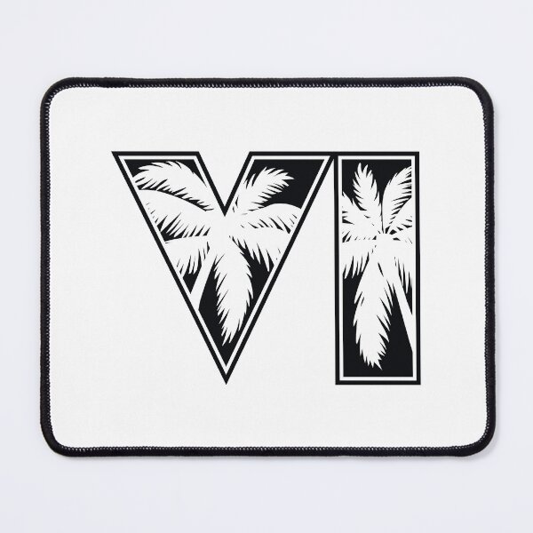 Item preview, GTA 6 Grand Theft Auto 6 Vice City Logo Black designed and sold by BubblePopRed.