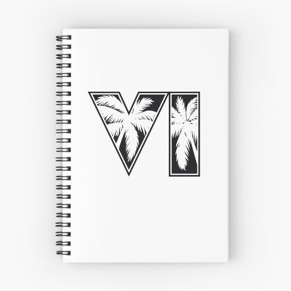 Item preview, GTA 6 Grand Theft Auto 6 Vice City Logo Black designed and sold by BubblePopRed.