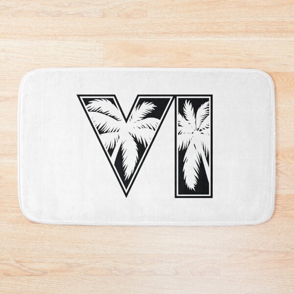 Item preview, GTA 6 Grand Theft Auto 6 Vice City Logo Black designed and sold by BubblePopRed.
