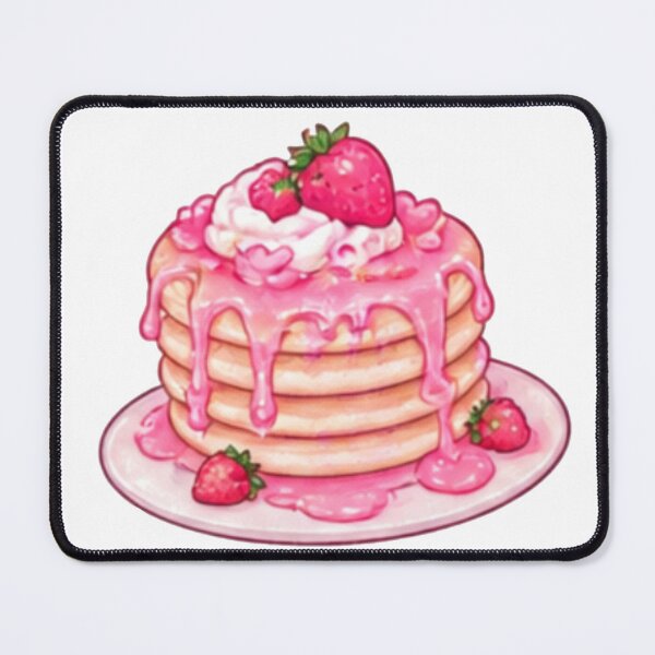 Item preview, Cute Strawberry Pancakes with Pink Syrup designed and sold by Kiralemon.