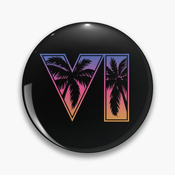 Item preview, GTA 6 Grand Theft Auto 6 Vice City Logo Sunset designed and sold by BubblePopRed.
