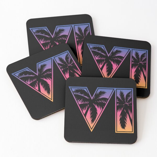 Item preview, GTA 6 Grand Theft Auto 6 Vice City Logo Sunset designed and sold by BubblePopRed.
