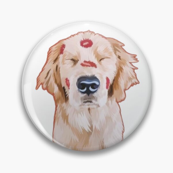 Item preview, Cute Golden Retriever Dog Lipstick Kisses Valentine Art designed and sold by cezzarie.