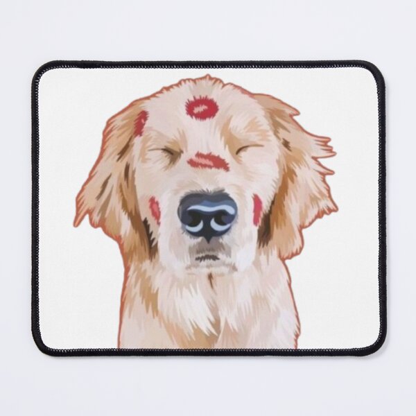 Item preview, Cute Golden Retriever Dog Lipstick Kisses Valentine Art designed and sold by cezzarie.