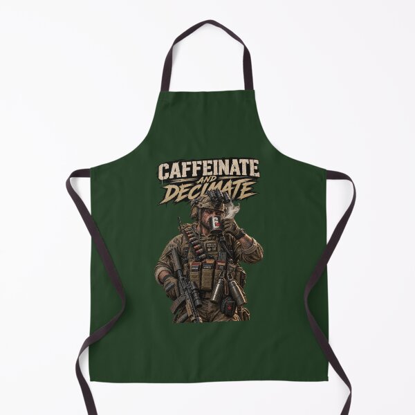 Item preview, Caffeinate and Decimate – Tactical Coffee & Military Humor designed and sold by KissMy6 Industries.