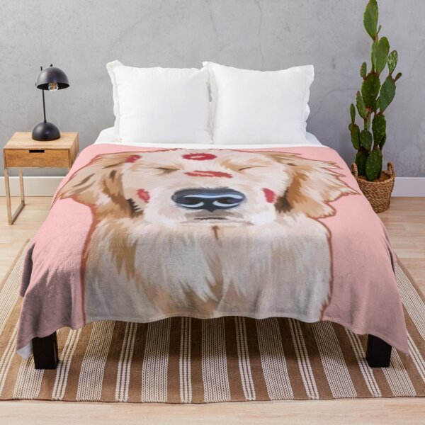 Item preview, Cute Golden Retriever Dog Lipstick Kisses Valentine Art designed and sold by cezzarie.