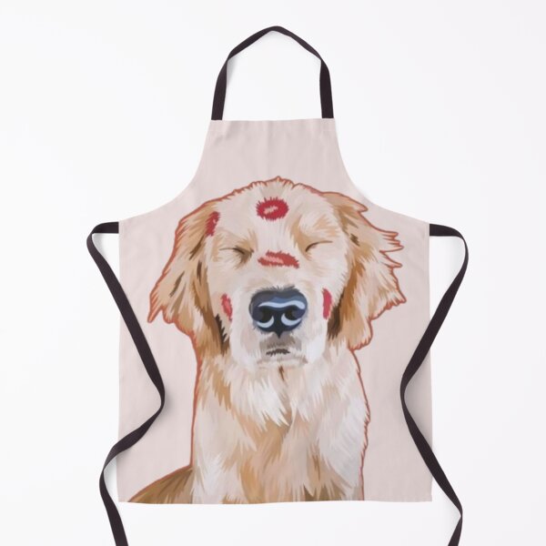 Item preview, Cute Golden Retriever Dog Lipstick Kisses Valentine Art designed and sold by cezzarie.