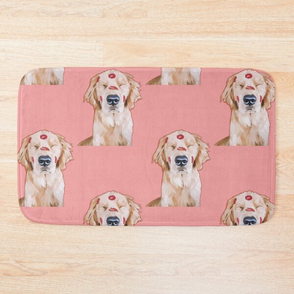 Item preview, Cute Golden Retriever Dog Lipstick Kisses Valentine Art designed and sold by cezzarie.
