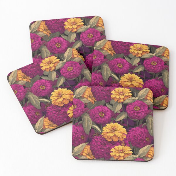 Item preview, Whimsical Zinnia Print - Flower Floral Pattern - Birthday Gifts For Her designed and sold by RoyalStarsPatts.
