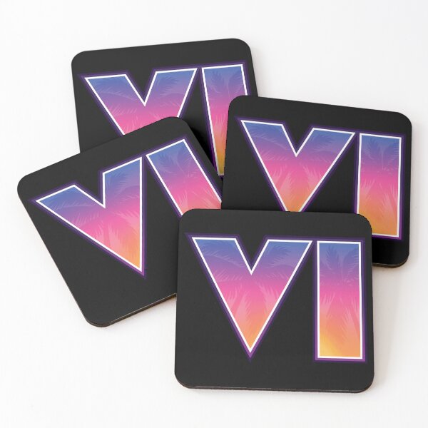 Item preview, GTA 6 Grand Theft Auto 6 Vice City Logo Sunset Gradient designed and sold by BubblePopRed.
