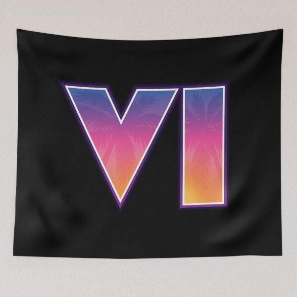 Item preview, GTA 6 Grand Theft Auto 6 Vice City Logo Sunset Gradient designed and sold by BubblePopRed.