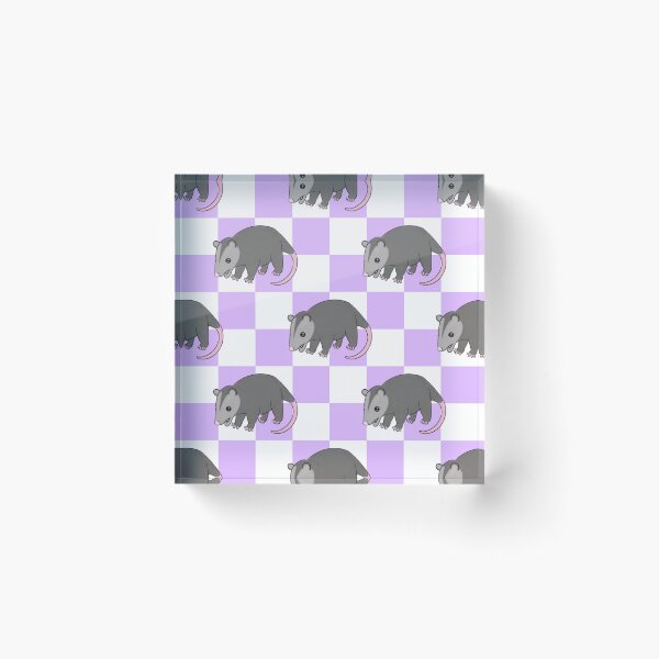 Item preview, Opossum Checkerboard Pattern designed and sold by ClarissaDoodles.