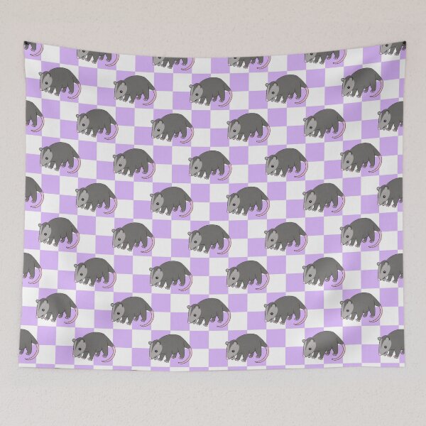 Item preview, Opossum Checkerboard Pattern designed and sold by ClarissaDoodles.