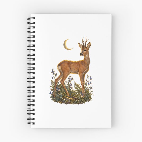 Item preview, Roe Deer | Moonlit Bluebell Wood Art | British Woodland Lover Gift designed and sold by Brackenlume Studio.