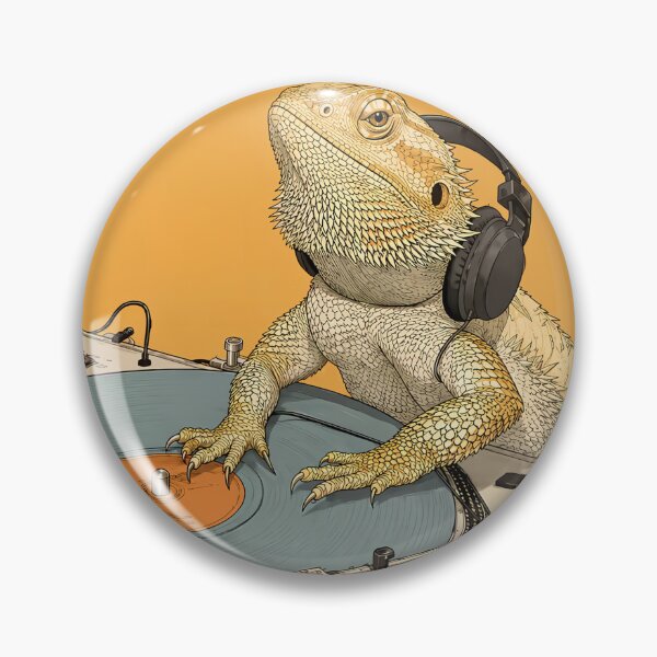 Item preview, Bearded Dragon DJ Playing Vinyl designed and sold by andrewccrow.