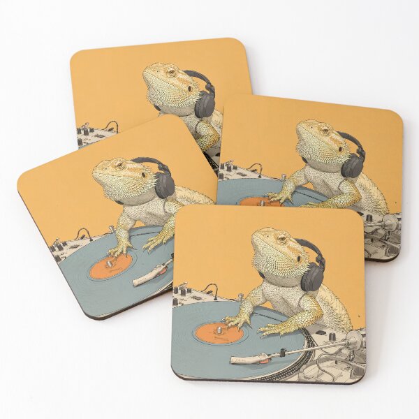 Item preview, Bearded Dragon DJ Playing Vinyl designed and sold by andrewccrow.