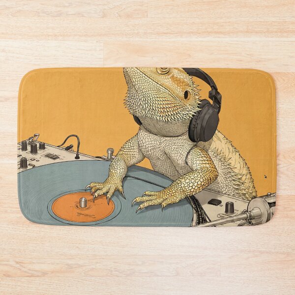 Item preview, Bearded Dragon DJ Playing Vinyl designed and sold by andrewccrow.
