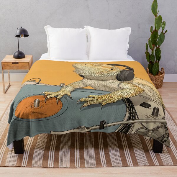 Item preview, Bearded Dragon DJ Playing Vinyl designed and sold by andrewccrow.