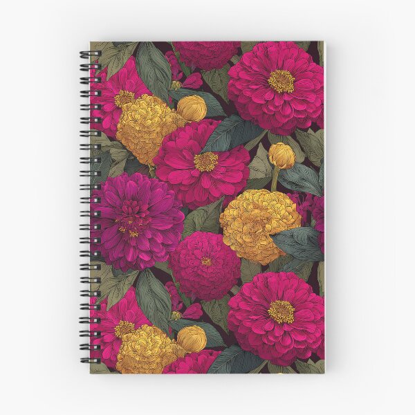 Item preview, Whimsical Zinnia Print  - Flower Garden Pattern - Birthday Gifts For Him designed and sold by RoyalStarsPatts.