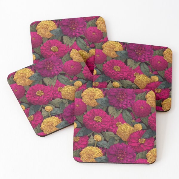 Item preview, Whimsical Zinnia Print  - Flower Garden Pattern - Birthday Gifts For Him designed and sold by RoyalStarsPatts.