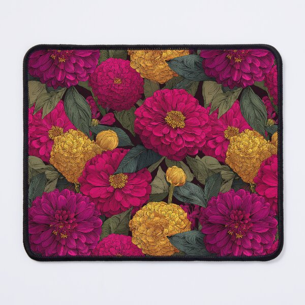 Item preview, Whimsical Zinnia Print  - Flower Garden Pattern - Birthday Gifts For Him designed and sold by RoyalStarsPatts.