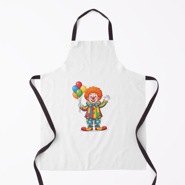 Item preview, Happy Waving Circus Clown Vector with Colorful Balloons designed and sold by KaleeDesigns.