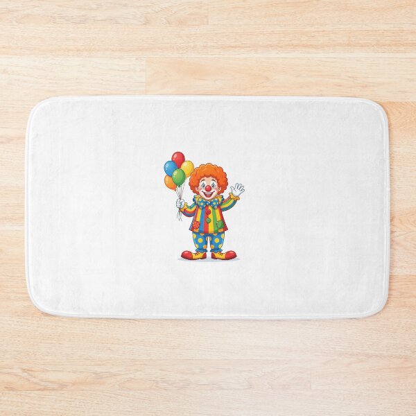 Item preview, Happy Waving Circus Clown Vector with Colorful Balloons designed and sold by KaleeDesigns.