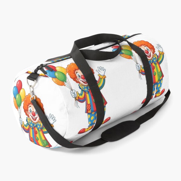 Item preview, Happy Waving Circus Clown Vector with Colorful Balloons designed and sold by KaleeDesigns.