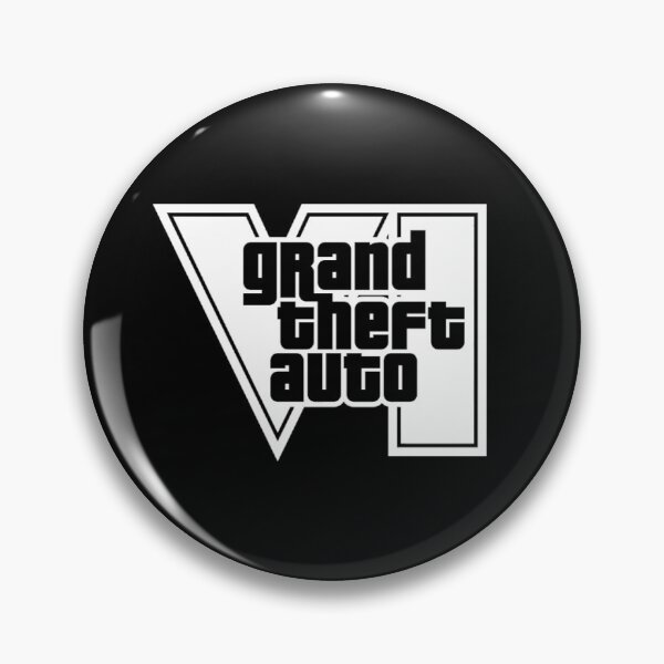 Item preview, GTA 6 Grand Theft Auto 6 Vice City Logo White designed and sold by BubblePopRed.