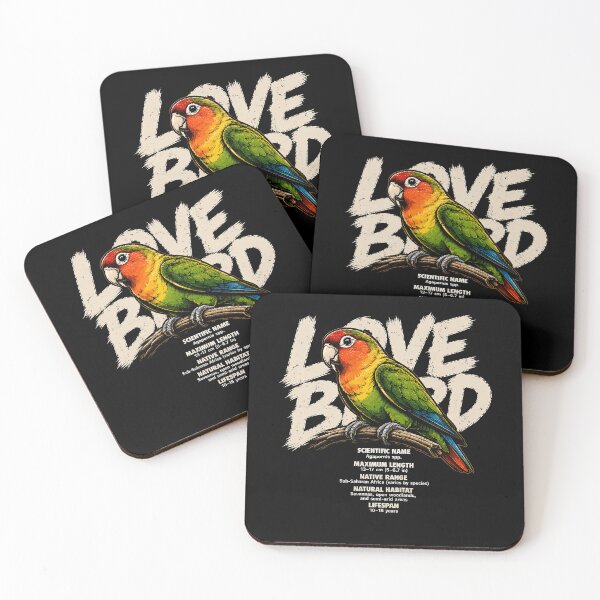Item preview, Colorful lovebird illustration with scientific details designed and sold by rafaeltto.