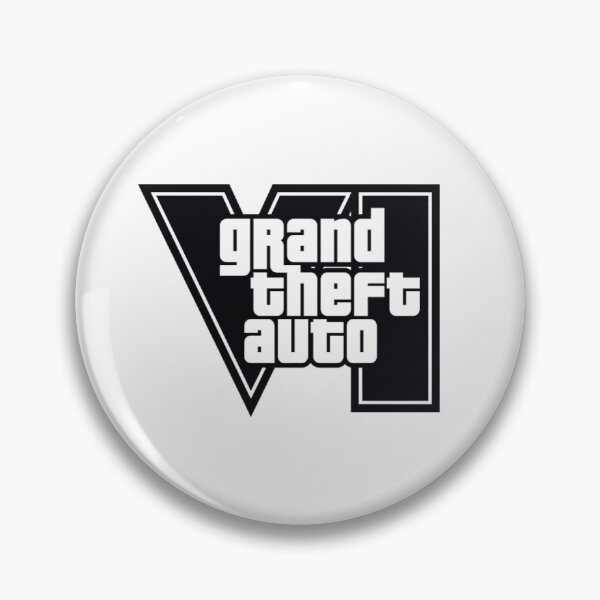 Item preview, GTA 6 Grand Theft Auto 6 Vice City Logo Black designed and sold by BubblePopRed.