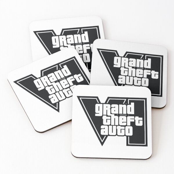 Item preview, GTA 6 Grand Theft Auto 6 Vice City Logo Black designed and sold by BubblePopRed.