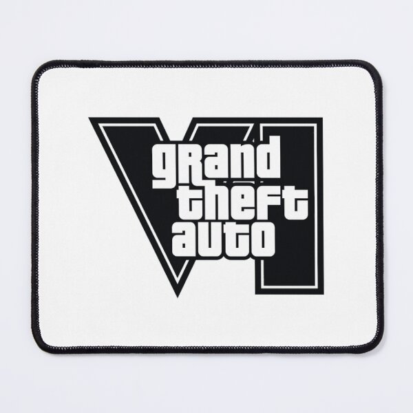 Item preview, GTA 6 Grand Theft Auto 6 Vice City Logo Black designed and sold by BubblePopRed.