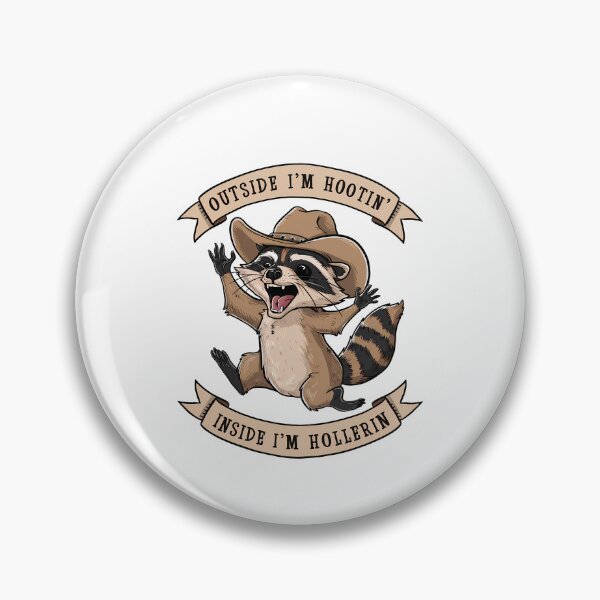 Item preview, Cowboy Raccoon Outside Hootin Inside Hollerin designed and sold by sazuii.