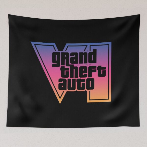 Item preview, GTA 6 Grand Theft Auto 6 Vice City Logo Sunset designed and sold by BubblePopRed.