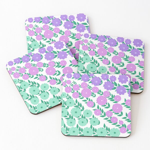 Item preview, Colorful Blooming Flower Collection with Green Leaves designed and sold by Ei-Ei.
