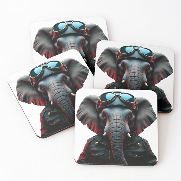 Item preview, Rebel Elephant - Leather & Attitude designed and sold by ZykeArt.