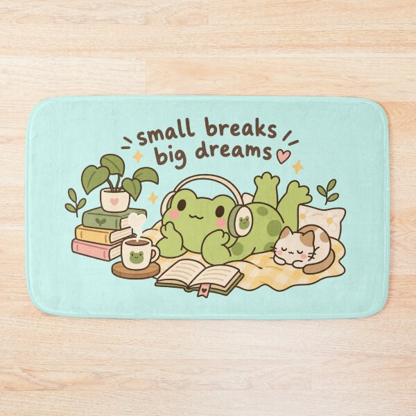 Item preview, Small Breaks Big Dreams – Cute Frog Reading with Coffee designed and sold by JrNergal.