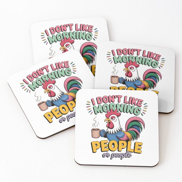 Item preview, I Don't Like Morning People Funny Rooster designed and sold by sazuii.