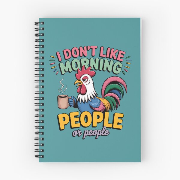 Item preview, I Don't Like Morning People Funny Rooster designed and sold by sazuii.