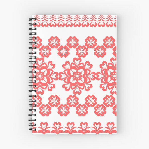 Item preview, Living Coral Ornamental Floral Lace Border Collection designed and sold by Ei-Ei.