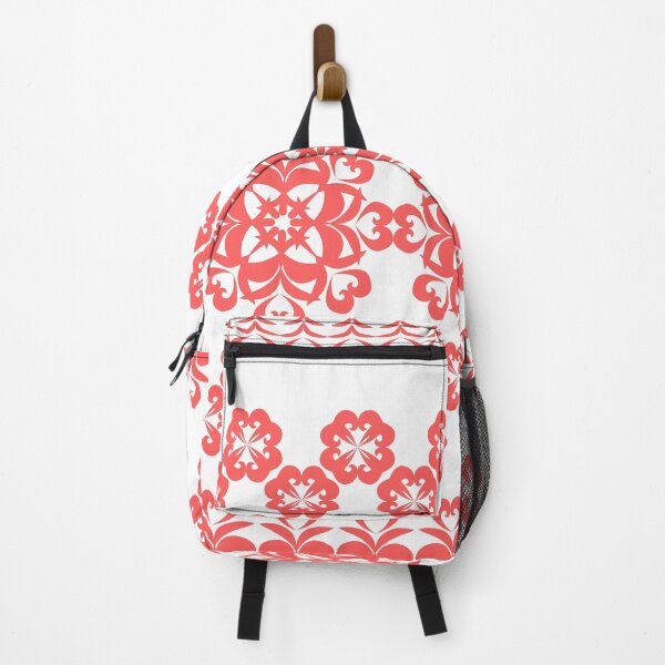 Item preview, Living Coral Ornamental Floral Lace Border Collection designed and sold by Ei-Ei.