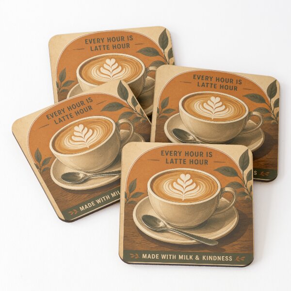 Item preview, Latte Hour Retro Coffee Poster – Cozy Kitchen Café Wall Art designed and sold by Watchyyy.