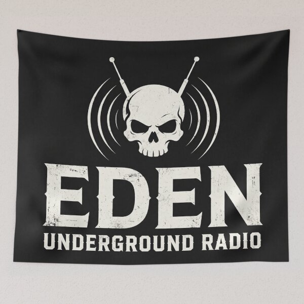 Item preview, Eden Underground Radio Distressed Skull Logo designed and sold by Eden Underground Radio (Official Merch).
