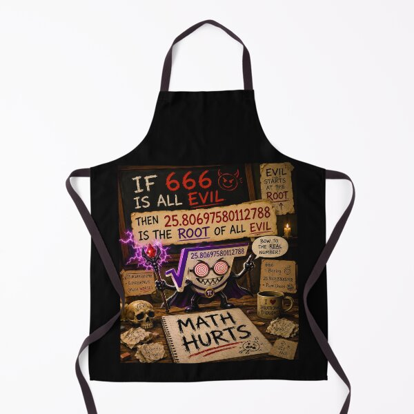 Item preview, HALLOWEEN COLLECTION - IF 666 IS ALL EVIL THEN 25.80697580112788 IS THE ROOT OF ALL EVIL MATH HURTS v3 designed and sold by WheelieGdArt.