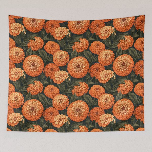Item preview, Delicate Zinnia Print - Tropical Flower Pattern - Christmas Gift Ideas designed and sold by RoyalStarsPatts.