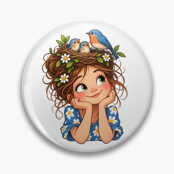 Item preview, Whimsical Girl | Bird Nest Hair designed and sold by Myra365Art.