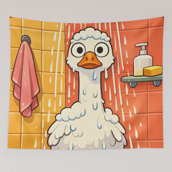Item preview, Goose taking a shower designed and sold by andrewccrow.