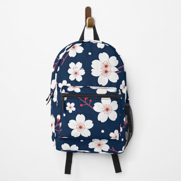 Item preview, Cherry Blossom Pattern on Blue Background designed and sold by DesignedOutside.