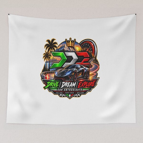 Item preview, Drive Dream Explore Car Enthusiast Racing Sports Car designed and sold by Artbysarmina.